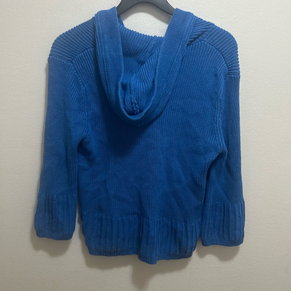 Faded Glory Blue Hooded Cardigan